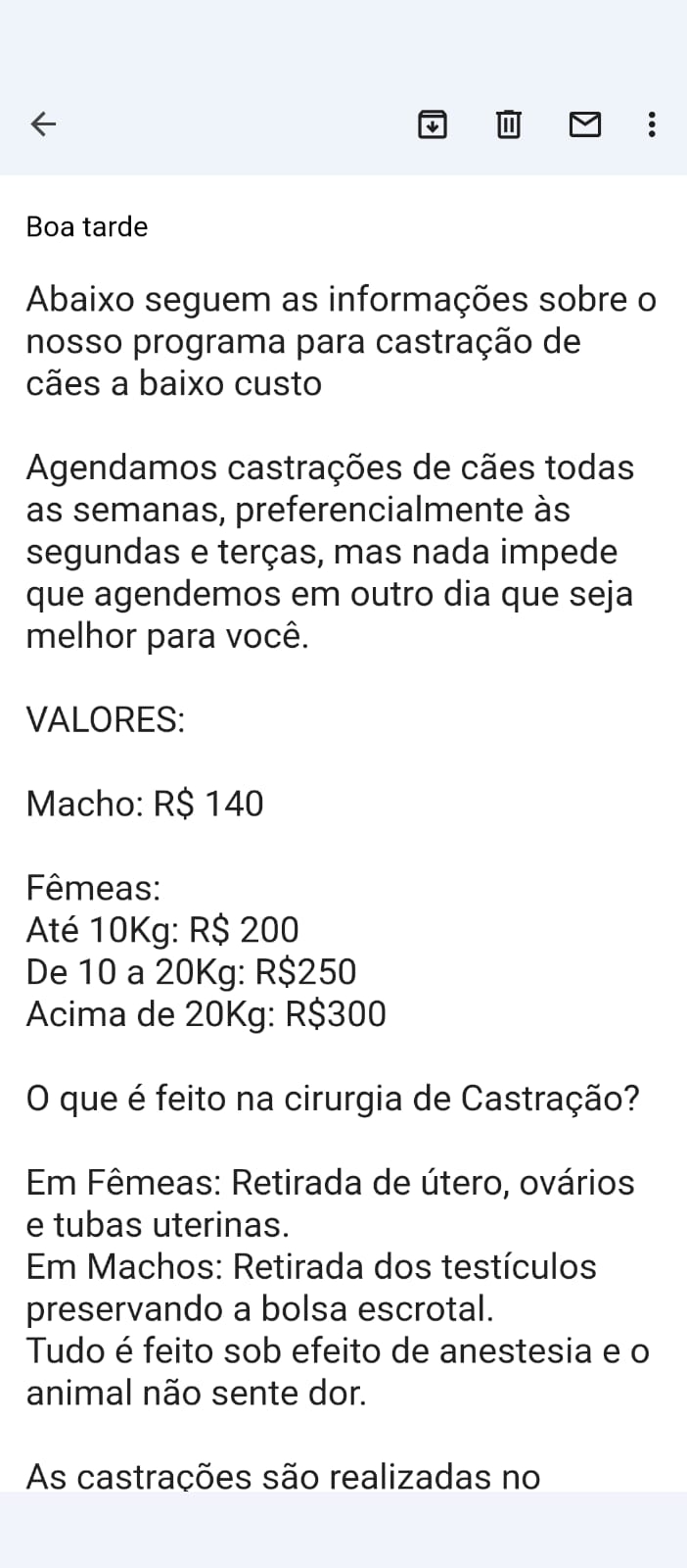 São Paulo/SP - Castração e Vacinação!