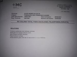 Vaquinha - Vaquinha para Alice nunes fazer cirugia na coluna 