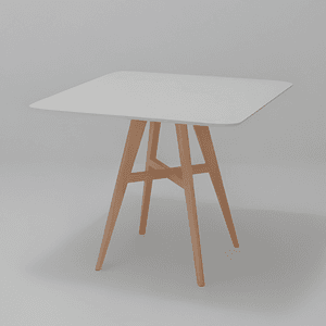 Financiamento Coletivo - Mesa de Jantar Atenas 90x90 tampo laqueado com vidro