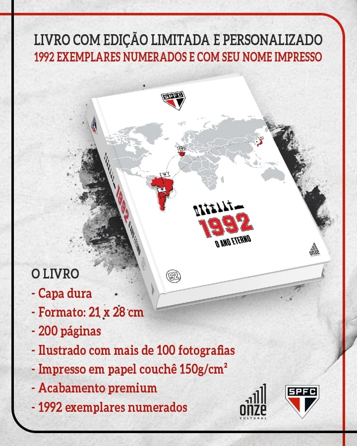 Pré-venda Coletiva - Livro 1992: O ANO ETERNO DO SÃO PAULO FC