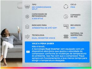 Ar Condicionado Split Hi Wall Inverter LG Dual Compact 12000 BTU/h Frio S4NQ12JA3A5.EB2GAMZ - 220 Volts imagem 6