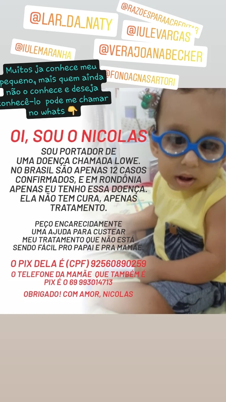 Vaquinha Online - Ajude o bebê Nicolas  com síndrome rara