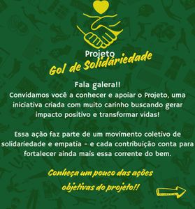 Crowdfunding - Projeto Gol de Solidariedade: Arrecadando para quem precisa 💛⚽