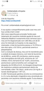 Crowdfunding - Tratamento de Leucemia 