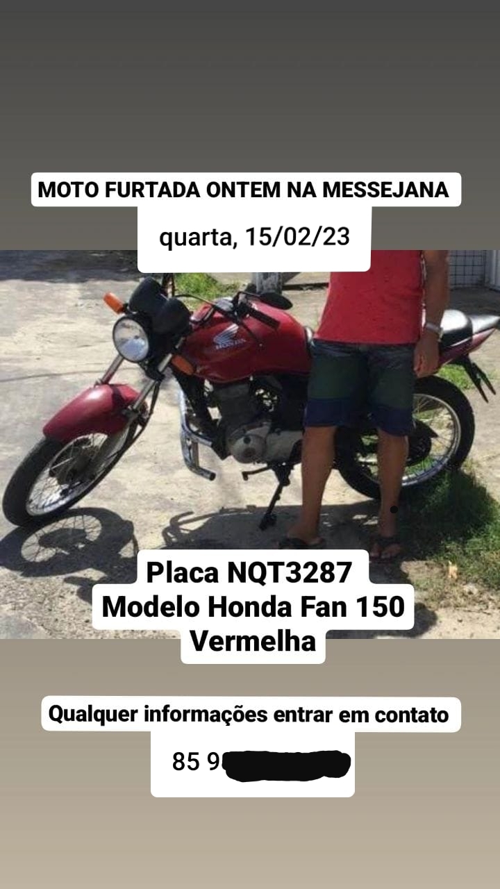 Vaquinha Online - Minha fonte de renda foi furtada, minha moto.