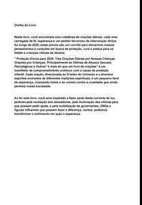 Livro - PRÉ-VENDA DO LIVRO PROTEÇÃO DIVINA PARA 2025: TRÊS ORAÇÕES DIÁRIAS POR NOSSAS CRIANÇAS.  Orações por Crianças, Principalmente as Vítimas de Abusos Sexuais, Psicológicos e Outros.