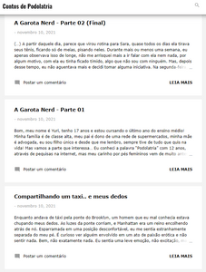Crowdfunding - Contos de Podolatria - Acesso ao blog