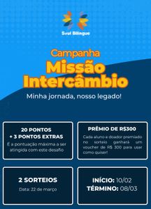 Mogi das Cruzes/SP - Missão Intercâmbio - Soul Bilíngue 