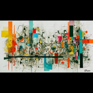 Arte - Exposição de Lançamento de Obras de Arte Abstratas