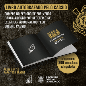 Editora Onze Cultural - Livro CÁSSIO, O GIGANTE DO CORINTHIANS - Edição limitada e personalizada