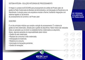 Start Up e Tecnologia - ECOCARD FLEXIBILIDADE E BENEFICIOS LTDA