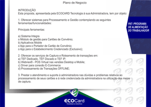 Financiamento Coletivo - ECOCARD FLEXIBILIDADE E BENEFICIOS LTDA