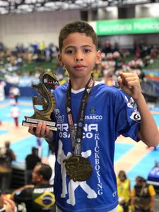 Lucas Cebolinha no mudial de kickboxing  - Cebolinha no mundial de kickboxing 