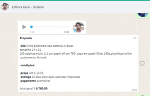 Financiamento Coletivo - Impressão de 500 cópias do livro "Bolsonaro NÃO traiu o Brasil"