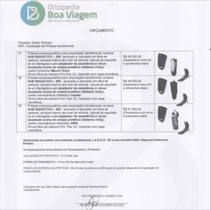 Natal/RN - Uma prótese pro Danilo