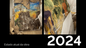 Arte - Restauro de painel artístico na USP-Leste em homenagem a cidade de São Paulo .