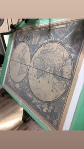 Educação - Mapa mundi de Joan Blaeu - 1664 