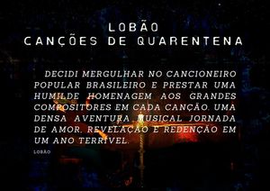 Música - Lançamento exclusivo Lobão: "Canções de Quarentena"