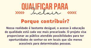 Assinatura e Recorrência - Apoie esta ação social: Projeto Qualificar para Incluir