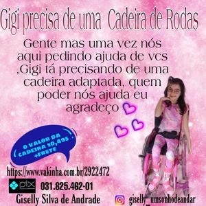 Vaquinha - Uma Cadeira de Rodas pra Gigi