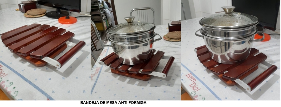 criação e produção de uma bandeja de mesa anti-formiga
