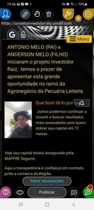 Projeto Investidor Raiz  - FAZENDA MELO PROJETO INVESTIDOR RAIZ 