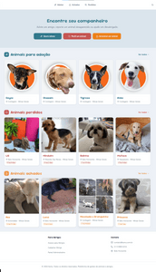 Financiamento Coletivo - Apoio à plataforma de divulgação de animais