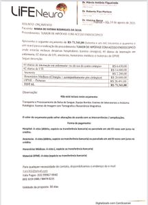 Saúde e Emergências - Ajuda para cirurgia de retirada de tumor na cabeça.