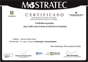 Novo Hamburgo/RS - ENERGY KIDS: Ferramentas pedagógicas para Ensino de Eficiência Energética