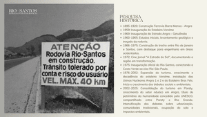 João Pedro Sevalho - PESQUISA PARA FILME DOCUMENTÁRIO: "RIO-SANTOS, ESTRADA EM TRANSFORMAÇÃO"