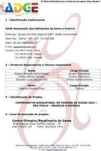 Vaquinha Online - CAMPANHA PARA PARTICIPAÇÃO EM CAMPEONATO DE BASQUETE EM CADEIRA DE RODAS