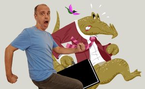 Maricá/RJ - SR. CROC ESTÁ ATRASADO PARA O TRABALHO (de Manoel Magalhães) + O ENCONTRO (de Leonardo Nahoum e Joana Coelho)