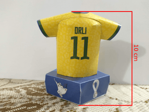 Arte - Papercraft Camisa Brasil Copa 2022.