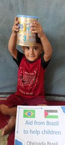 Leve comida para Gaza - Vamos alimentar bebês esse mês - Alimente famílias com fome no norte de Gaza