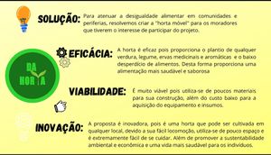 ONGs - Horta portátil- Projeto de sustentabilidade ambiental nas comunidades