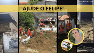 Ajude o Felipe a recuperar suas coisas - desabamento em  são gonçalo