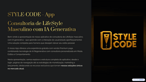 São Roque/SP - STYLECODE – O App de Consultoria de Moda Masculina com IA