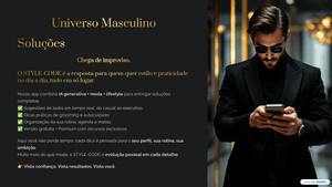Moda - STYLECODE – O App de Consultoria de Moda Masculina com IA