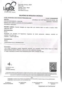 Saúde e Emergências - CAMPANHA PARA TRATAMENTO DE CÂNCER CARCINOMA POUCO DIFERENCIADO DA FRANCISCA FERNANDES