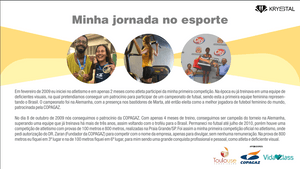 Empreendedorismo e Pequenos Negócios - PROJETO PARA PATROCÍNIO DA ATLETA FABI KRYSTAL