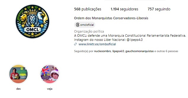 Ajude a OMCL - Ordem dos Monarquistas Conservadores-Liberais