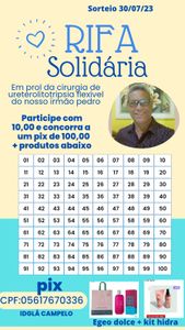 Campanha pra cirurgia de Ureterolitotripsia flexível 