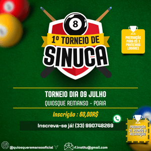 1° Torneio De Sinuca - Quiosque Remanso