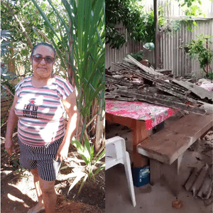 Reconstruir o telhado do barraco de Maria Madalena