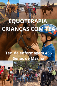 Equoterapia para crianças com TEA - Técnico de enfermagem Oferta 456 Senac Marília