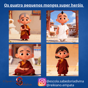 Os quatro pequenos monges super heróis