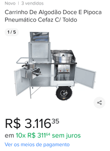 Compra de carrinhos para trabalhar