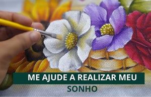 Meu sonho: Viver de meu curso online de pintura em tecido