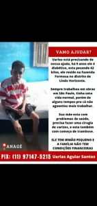 Ajuda a Uarlas Aguiar Santos
