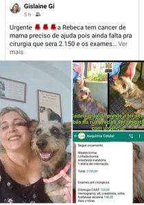 Rebeca tem cancer e precisa de ajuda pra cirurgia 